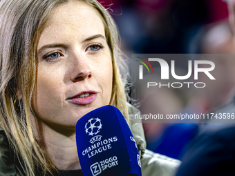 Noa Vahle of ZIGGO Sport is present during the match between PSV and Girona at the Philips Stadium for the UEFA Champions League - League ph...