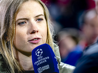 Noa Vahle of ZIGGO Sport is present during the match between PSV and Girona at the Philips Stadium for the UEFA Champions League - League ph...