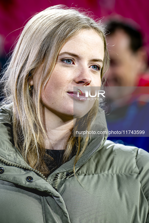 Noa Vahle of ZIGGO Sport is present during the match between PSV and Girona at the Philips Stadium for the UEFA Champions League - League ph...