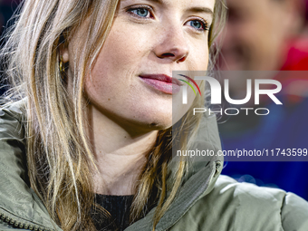 Noa Vahle of ZIGGO Sport is present during the match between PSV and Girona at the Philips Stadium for the UEFA Champions League - League ph...