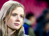 Noa Vahle of ZIGGO Sport is present during the match between PSV and Girona at the Philips Stadium for the UEFA Champions League - League ph...