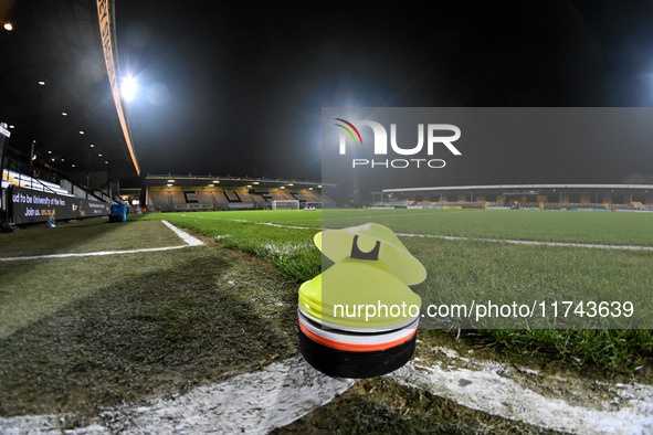 A general view inside the stadium during the EFL Trophy match between Cambridge United and Chelsea Under 21s at the Cledara Abbey Stadium in...