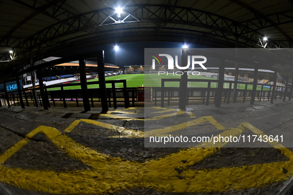 A general view inside the stadium at Newmarket Road End during the EFL Trophy match between Cambridge United and Chelsea Under 21s at the Cl...