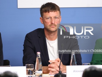 Alexander Mauz, spokesperson for the Civil Peace Service, attends the press conference for the 25th anniversary of the Civil Peace Service i...