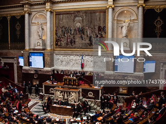 The National Assembly holds question time for the government in Paris, France, on November 5, 2024. (