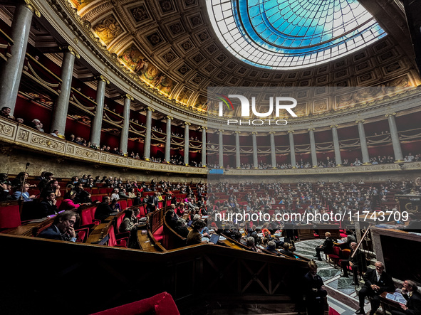 The National Assembly holds question time for the government in Paris, France, on November 5, 2024. 