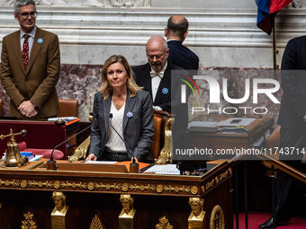 The President of the National Assembly, Yael Braun-Pivet, is in Paris, France, on November 5, 2024. (