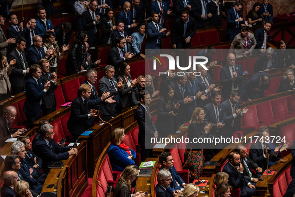 The National Assembly holds question time for the government in Paris, France, on November 5, 2024. 