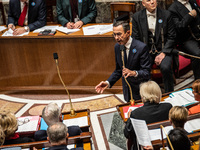 Interior Minister Bruno Retailleau is at the National Assembly for question time in Paris, France, on November 5, 2024. (