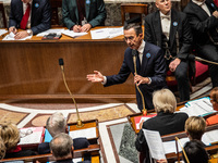 Interior Minister Bruno Retailleau is at the National Assembly for question time in Paris, France, on November 5, 2024. (