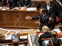 Interior Minister Bruno Retailleau is at the National Assembly for question time in Paris, France, on November 5, 2024. (