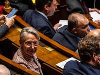 Elisabeth Borne, former Prime Minister and deputy of Together for the Republic, is in Parliament in Paris, France, on November 5, 2024. (