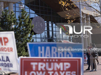 A view of the Fairfax County Government Center, in North Virginia, United States, on November 5, 2024 during the US Presidential election. (