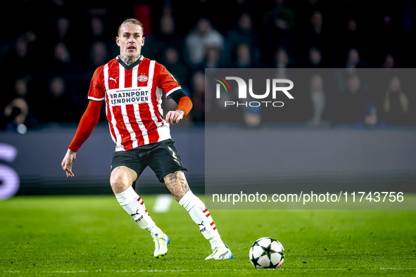 PSV Eindhoven defender Rick Karsdorp plays during the match between PSV and Girona at the Philips Stadium for the UEFA Champions League - Le...