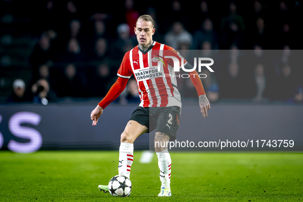 PSV Eindhoven defender Rick Karsdorp plays during the match between PSV and Girona at the Philips Stadium for the UEFA Champions League - Le...