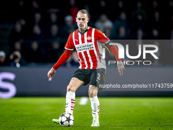 PSV Eindhoven defender Rick Karsdorp plays during the match between PSV and Girona at the Philips Stadium for the UEFA Champions League - Le...