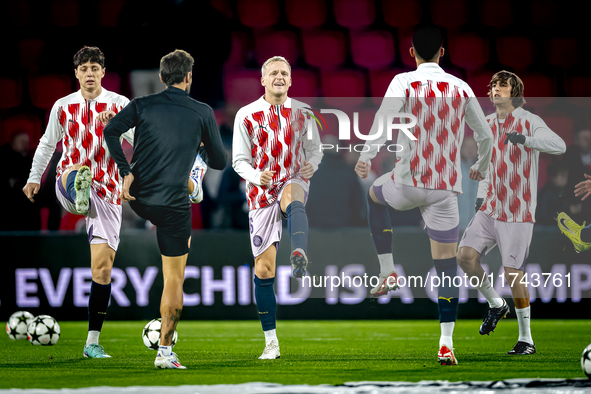 Girona FC midfielder Donny van de Beek plays during the match between PSV and Girona at the Philips Stadium for the UEFA Champions League -...