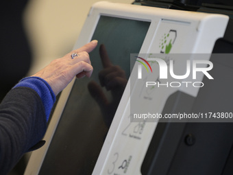 American citizens go to polling centers to elect the new US President during the Presidential Election 2024 in Washington DC, USA, on Novemb...