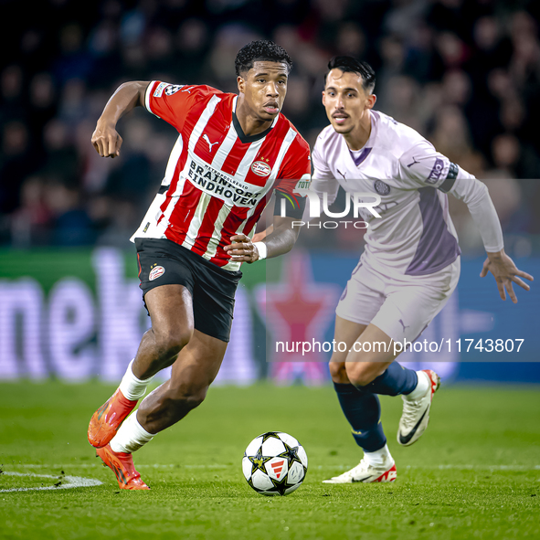 PSV Eindhoven defender Ryan Flamingo plays during the match between PSV and Girona at the Philips Stadium for the UEFA Champions League - Le...