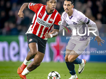 PSV Eindhoven defender Ryan Flamingo plays during the match between PSV and Girona at the Philips Stadium for the UEFA Champions League - Le...