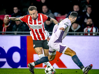 PSV Eindhoven forward Noa Lang plays during the match between PSV and Girona at the Philips Stadium for the UEFA Champions League - League p...