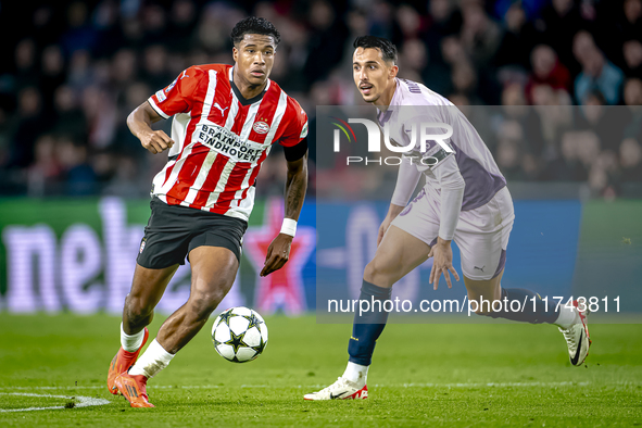 PSV Eindhoven defender Ryan Flamingo plays during the match between PSV and Girona at the Philips Stadium for the UEFA Champions League - Le...