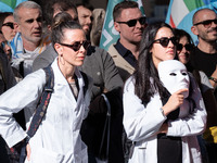 Hundreds of researchers and research sector employees protest against their precarious job conditions due to poor management of job contract...