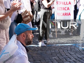 Hundreds of researchers and research sector employees protest against their precarious job conditions due to poor management of job contract...