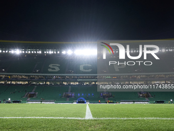 A general view inside the stadium prior to the UEFA Champions League match between Sporting CP and Manchester City at Jose Alvalade Stadium...