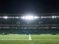 A general view inside the stadium prior to the UEFA Champions League match between Sporting CP and Manchester City at Jose Alvalade Stadium...