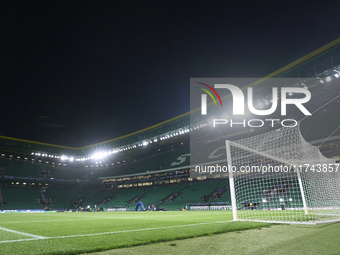 A general view inside the stadium prior to the UEFA Champions League match between Sporting CP and Manchester City at Jose Alvalade Stadium...