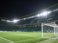 A general view inside the stadium prior to the UEFA Champions League match between Sporting CP and Manchester City at Jose Alvalade Stadium...