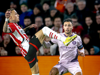 PSV Eindhoven forward Noa Lang plays during the match between PSV and Girona at the Philips Stadium for the UEFA Champions League - League p...