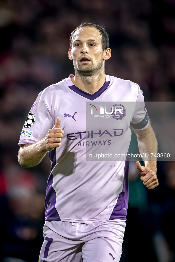 Girona FC defender Daley Blind participates in the match between PSV and Girona at the Philips Stadium for the UEFA Champions League - Leagu...