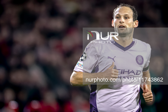 Girona FC defender Daley Blind participates in the match between PSV and Girona at the Philips Stadium for the UEFA Champions League - Leagu...