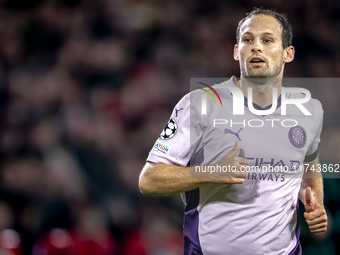 Girona FC defender Daley Blind participates in the match between PSV and Girona at the Philips Stadium for the UEFA Champions League - Leagu...