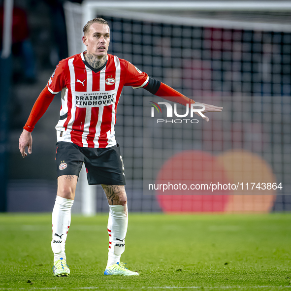 PSV Eindhoven defender Rick Karsdorp plays during the match between PSV and Girona at the Philips Stadium for the UEFA Champions League - Le...