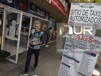 People outside the United States embassy in Mexico City, Mexico, on November 5, 2024, go to the United States embassy for the elections in t...