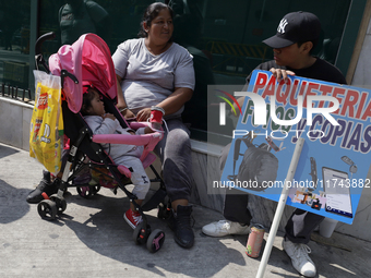 People outside the United States embassy in Mexico City, Mexico, on November 5, 2024, go to the United States embassy for the elections in t...