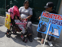 People outside the United States embassy in Mexico City, Mexico, on November 5, 2024, go to the United States embassy for the elections in t...