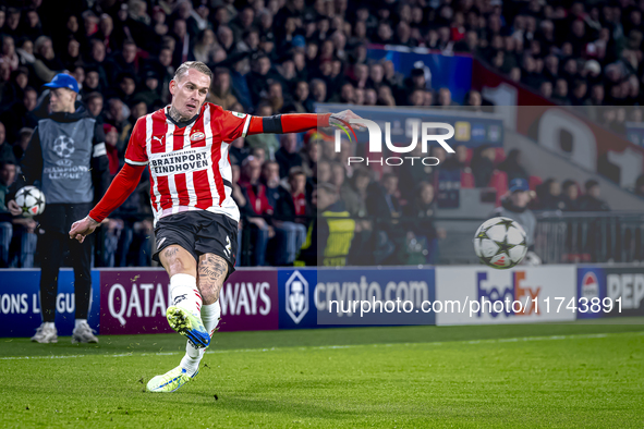 PSV Eindhoven defender Rick Karsdorp plays during the match between PSV and Girona at the Philips Stadium for the UEFA Champions League - Le...