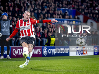 PSV Eindhoven defender Rick Karsdorp plays during the match between PSV and Girona at the Philips Stadium for the UEFA Champions League - Le...