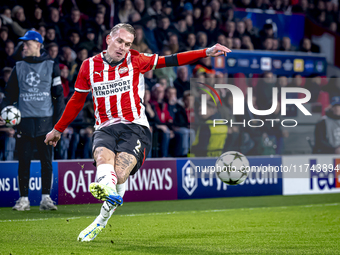 PSV Eindhoven defender Rick Karsdorp plays during the match between PSV and Girona at the Philips Stadium for the UEFA Champions League - Le...