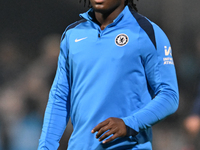 Donnell McNeilly of Chelsea warms up during the EFL Trophy match between Cambridge United and Chelsea Under 21s at the Cledara Abbey Stadium...