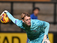 Goalkeeper Lucas Bergstrom (47 Chelsea) is in action during the EFL Trophy match between Cambridge United and Chelsea Under 21s at the Cleda...