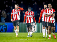 PSV Eindhoven forward Johan Bakayoko scores the 3-0 and celebrates the goal during the match between PSV and Girona at the Philips Stadium f...