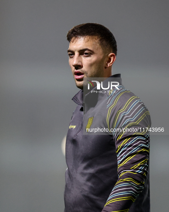 Goalkeeper, #1, Max Crocombe of Burton Albion participates in the Sky Bet League 1 match between Burton Albion and Crawley Town at the Pirel...