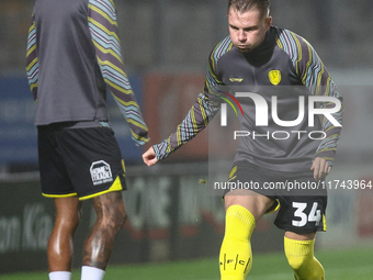 Ben Whitfield of Burton Albion participates in the Sky Bet League 1 match between Burton Albion and Crawley Town at the Pirelli Stadium in B...