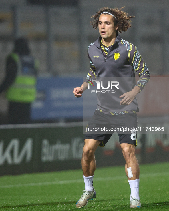 Charlie Webster of Burton Albion participates in the Sky Bet League 1 match between Burton Albion and Crawley Town at the Pirelli Stadium in...