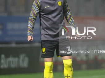 Ben Whitfield of Burton Albion participates in the Sky Bet League 1 match between Burton Albion and Crawley Town at the Pirelli Stadium in B...